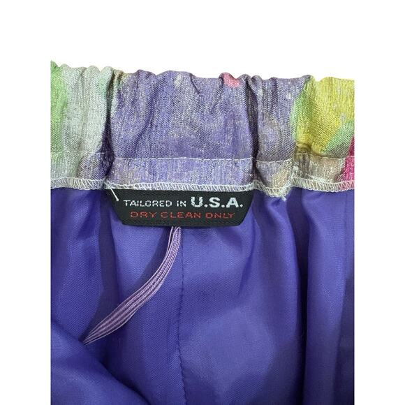 Vtg 80s Utah Tailoring Designer Skirt Suit Pastel Brocade Purple Business Event - Picture 16 of 16